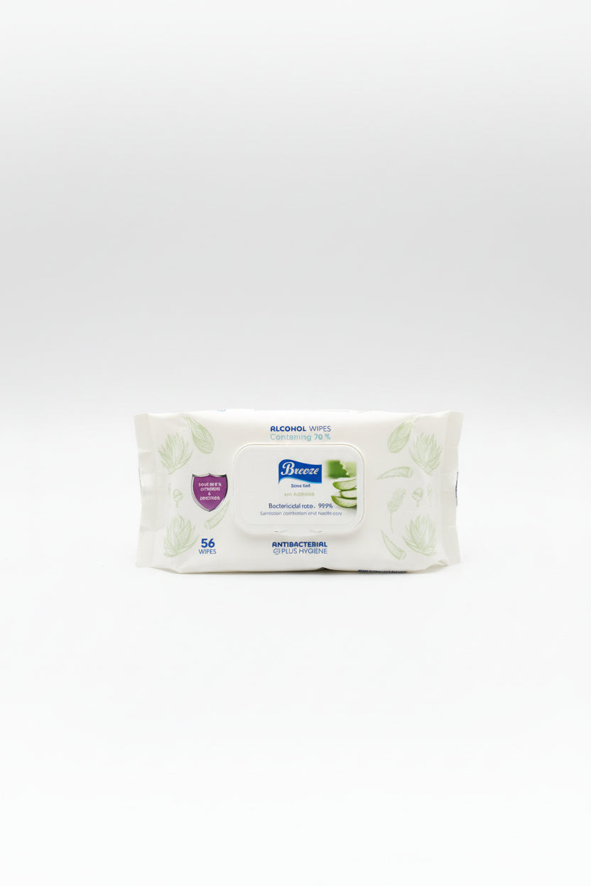 Breeze Alcohol Wipes Containing 70%